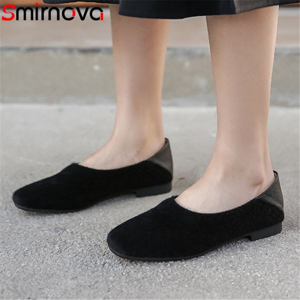 smirnova 2020 single shoes women genuine leather +horse hair spring summer comfortable casual flats shoes ladies, Black
smirnova 2020 single shoes women genuine leather +horse hair spring summer comfortable casual flats shoes ladies, Black