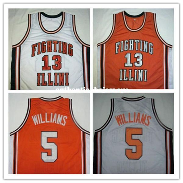 #5 deron williams #13 kendall gill fighting illini high school basketball jersey orange white men's suture jersey, Gray
#5 deron williams #13 kendall gill fighting illini high school basketball jersey orange white men's suture jersey, Gray