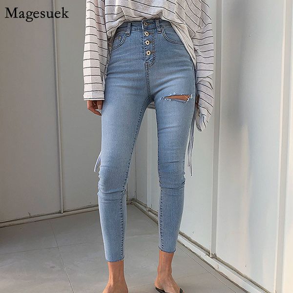 2020 korean style blue high waist four button front and back hole slim jeans pants for women summer ripped jeans for women 10392
2020 korean style blue high waist four button front and back hole slim jeans pants for women summer ripped jeans for women 10392