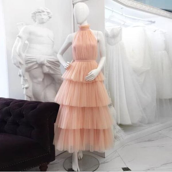 casual dresses 2021 fashion pink temperament halter ankle length chic tiered tulle long evening party for women custom made, Black;gray
casual dresses 2021 fashion pink temperament halter ankle length chic tiered tulle long evening party for women custom made, Black;gray