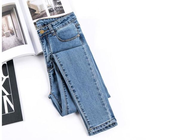 women's stretch jeans, 2020 autumn black denim trousers student jeans 3 color pencil pants, Blue
women's stretch jeans, 2020 autumn black denim trousers student jeans 3 color pencil pants, Blue