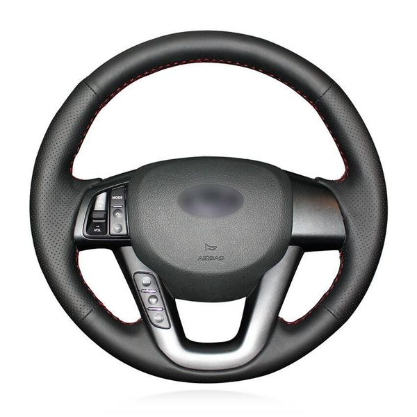 for kia k5 /optima car hand-sewn steering wheel cover black artificial leather
for kia k5 /optima car hand-sewn steering wheel cover black artificial leather