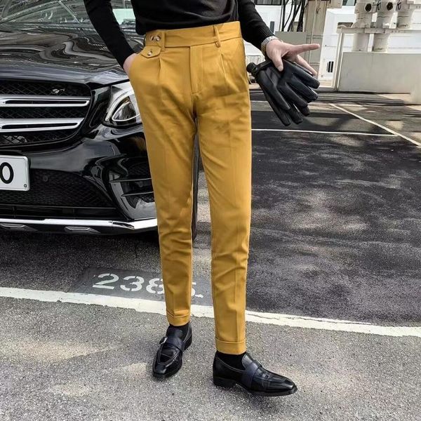 office pants men 3 color 2020 spring dress pant slim fit pants fashion solid suit pant erkek pantolon skinny fit moda masculina, Black
office pants men 3 color 2020 spring dress pant slim fit pants fashion solid suit pant erkek pantolon skinny fit moda masculina, Black