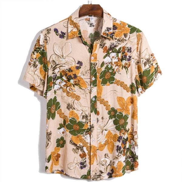 hawaii casual men's shirt floral ethnic style lapel cotton and linen men's short-sleeved shirt printed comfortable loose, White;black
hawaii casual men's shirt floral ethnic style lapel cotton and linen men's short-sleeved shirt printed comfortable loose, White;black