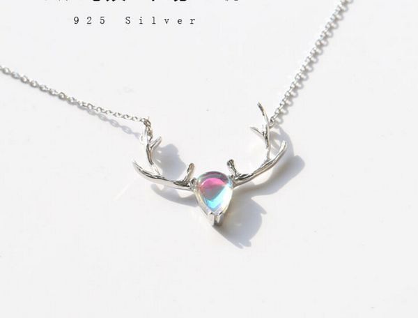 2018 925 sterling silver multicolored deer necklace female day creative antler pendant clavicle chain student gift
2018 925 sterling silver multicolored deer necklace female day creative antler pendant clavicle chain student gift