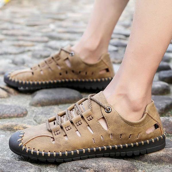 men's leather sandals comfortable soft classic men shoes men slippers outdoor walking hiking sandals zapatos de hombre, Black
men's leather sandals comfortable soft classic men shoes men slippers outdoor walking hiking sandals zapatos de hombre, Black