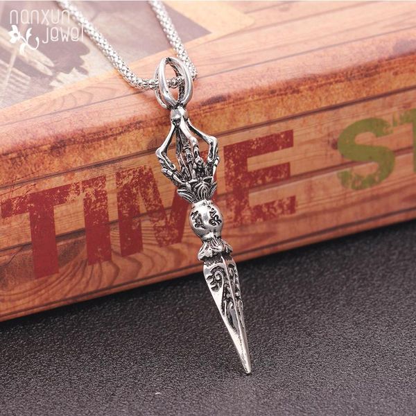 handmade buddhist dorje pendant tibetan vajra pendant necklace vintage thai women men fine jewelry necklaces, Silver
handmade buddhist dorje pendant tibetan vajra pendant necklace vintage thai women men fine jewelry necklaces, Silver