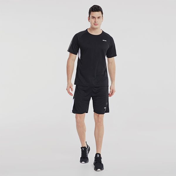 men's running suit 2pcs short sleeve+ shorts set quick dry football jersey suit summer basketball training sportswear, Black;blue
men's running suit 2pcs short sleeve+ shorts set quick dry football jersey suit summer basketball training sportswear, Black;blue