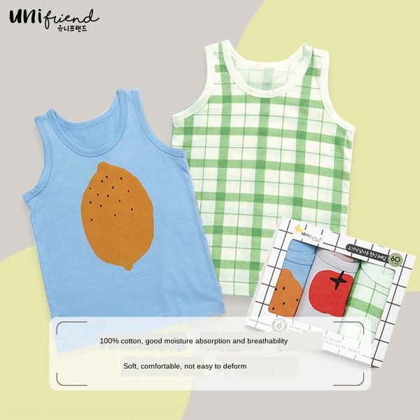 2020 new children's wear boys camisole children's clothing ' cut-sleeve vest girls' vest cotton suspender cartoon, Blue
2020 new children's wear boys camisole children's clothing ' cut-sleeve vest girls' vest cotton suspender cartoon, Blue