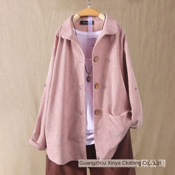 2019 winter artistic thin velvet solid color spring and autumn new corduroy women's loose slimming short coat jacket short coat top, Black;brown
2019 winter artistic thin velvet solid color spring and autumn new corduroy women's loose slimming short coat jacket short coat top, Black;brown