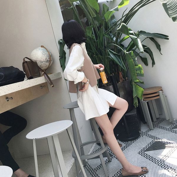 2019 autumn new women's clothing early autumnstyle sweater vest two-piece vest dress long sleeve shirt dress, Gray
2019 autumn new women's clothing early autumnstyle sweater vest two-piece vest dress long sleeve shirt dress, Gray