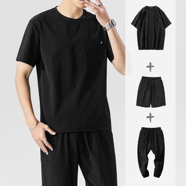 sportswear men sport and fitness workout clothes for men t-shirt shorts pants 3 pieces set running sport suit tracksuit suit, Black;blue
sportswear men sport and fitness workout clothes for men t-shirt shorts pants 3 pieces set running sport suit tracksuit suit, Black;blue