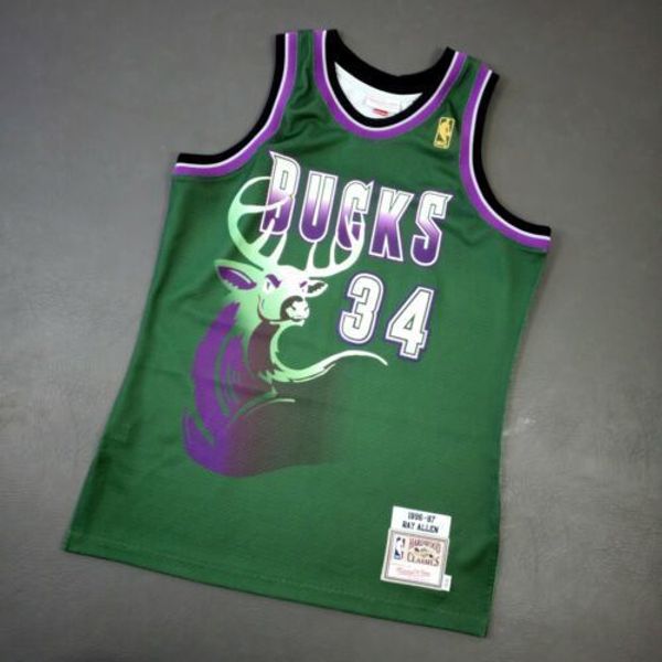100% stitched ray allen mitchell & ness rookie 96 97 bucks jersey size xs-5xl 40 basketball jerseys, Gray
100% stitched ray allen mitchell & ness rookie 96 97 bucks jersey size xs-5xl 40 basketball jerseys, Gray