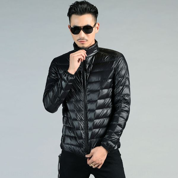 2020 men's lightweight men's stand collar white duck down jacket plus size fashionable down jacket, Black
2020 men's lightweight men's stand collar white duck down jacket plus size fashionable down jacket, Black