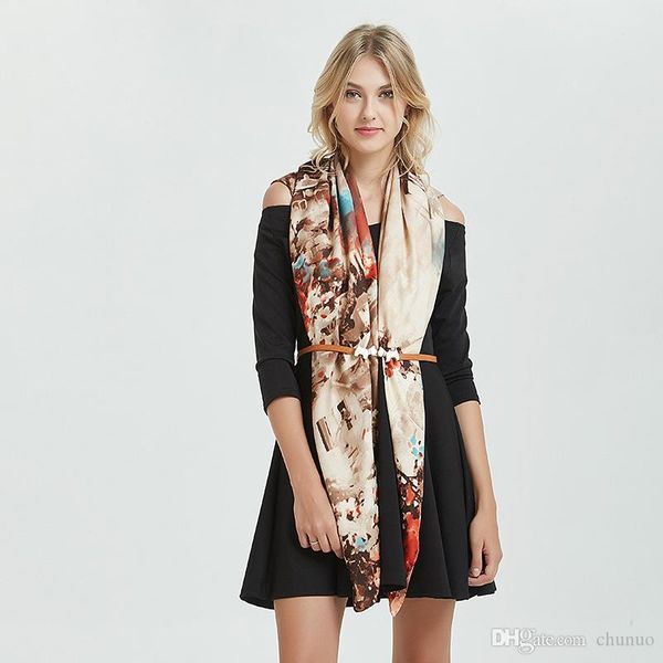 2019 new silk twister women's ink water township 130cm twisted potato oversize printed shawl christmas gift wholesale, Blue;gray
2019 new silk twister women's ink water township 130cm twisted potato oversize printed shawl christmas gift wholesale, Blue;gray