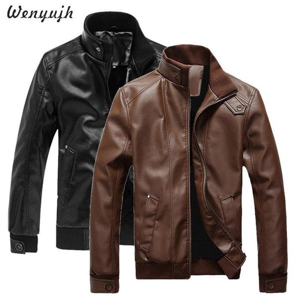 wenyugh 2019 new fashion autumn male leather jacket plus size 3xl black brown mens stand collar coats leather biker jackets sh190827
wenyugh 2019 new fashion autumn male leather jacket plus size 3xl black brown mens stand collar coats leather biker jackets sh190827