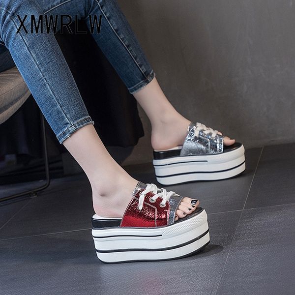 xmwrlw women's platform slippers 2020 summer fashion lace up high heels slippers women shoes leather summer slipper wedges shoes, Black
xmwrlw women's platform slippers 2020 summer fashion lace up high heels slippers women shoes leather summer slipper wedges shoes, Black