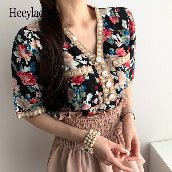 korean chic women blouses floral fashion v neck chiffon print blusas mujer 2020 office lady shirts summer, White
korean chic women blouses floral fashion v neck chiffon print blusas mujer 2020 office lady shirts summer, White