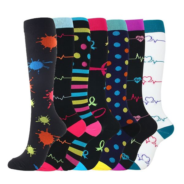 7pcs/set compression socks kit knee high/long polyester nylon sports hosiery running cycling socks, Black
7pcs/set compression socks kit knee high/long polyester nylon sports hosiery running cycling socks, Black
