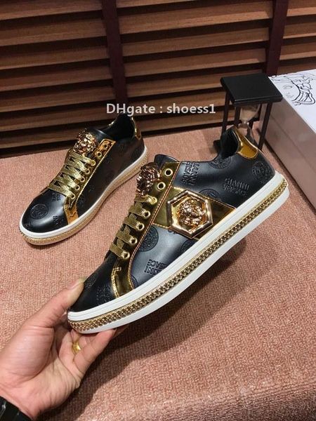 2021-2020z high -end men 's embroidered alphabet casual shoes breathable leather classic sneakers high -quality lace -up low -shoe, Black
2021-2020z high -end men 's embroidered alphabet casual shoes breathable leather classic sneakers high -quality lace -up low -shoe, Black