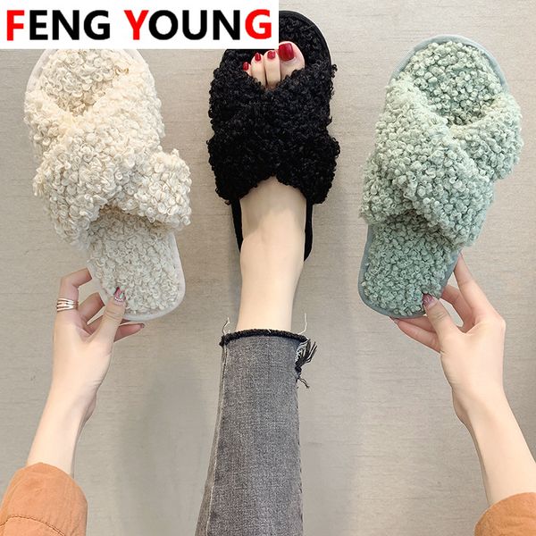women plush home slippers cute butterfly-knot faux fur warm flat girls shoes slip on autumn winter indoor furry ladies slides, Black
women plush home slippers cute butterfly-knot faux fur warm flat girls shoes slip on autumn winter indoor furry ladies slides, Black