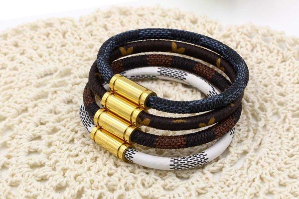 fashion titanium steel magnet buckle leather rope bracelet classic charm jewelry bracelet luxe gold plating men women love bangle with box, Golden;silver
fashion titanium steel magnet buckle leather rope bracelet classic charm jewelry bracelet luxe gold plating men women love bangle with box, Golden;silver
