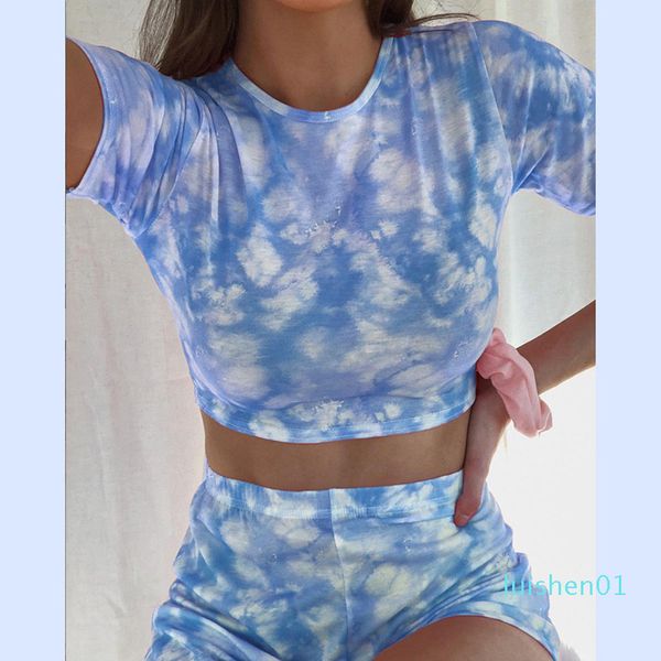 and the united states cross border 2020 fast selling new women printed short sleeve t-shirt loose short set l01, White;red
and the united states cross border 2020 fast selling new women printed short sleeve t-shirt loose short set l01, White;red