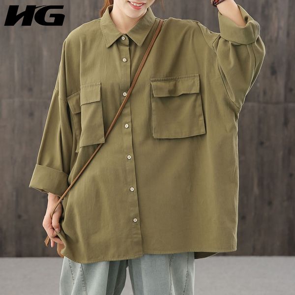 hg plus size shirt fashion new women single breast full sleeve pocket 2020 autumn minority vintage casual style blouse zp2192, White
hg plus size shirt fashion new women single breast full sleeve pocket 2020 autumn minority vintage casual style blouse zp2192, White