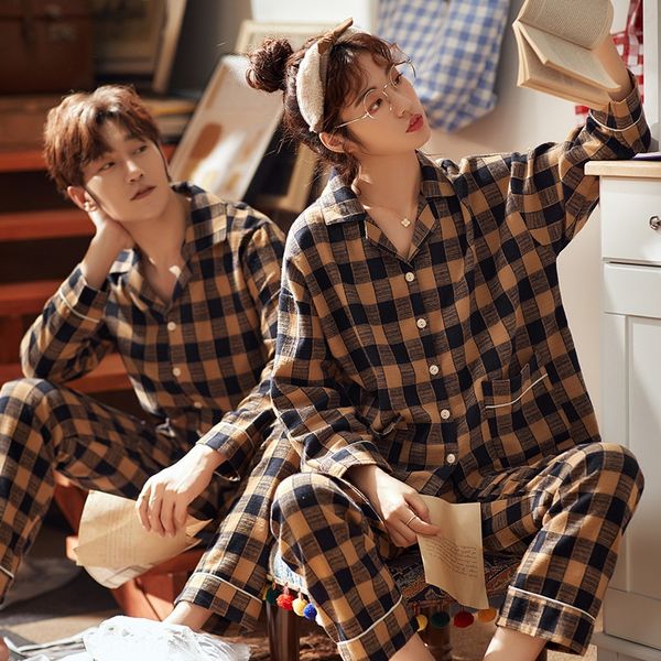 xjpcr autumn cotton long sleeve cardigan pajamas women autumn fashion casual couple decoration clothing home clothes plaid home clothes coup, Blue;red
xjpcr autumn cotton long sleeve cardigan pajamas women autumn fashion casual couple decoration clothing home clothes plaid home clothes coup, Blue;red