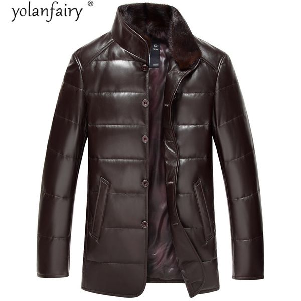 men's leather & faux 2021 genuine jacket men winter white duck down sheepskin coat collar jackets dk075, Black
men's leather & faux 2021 genuine jacket men winter white duck down sheepskin coat collar jackets dk075, Black