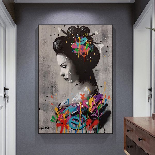 japan woman portrait oil paintings on canvas graffiti wall art posters and prints wall pictures for living room decoration
japan woman portrait oil paintings on canvas graffiti wall art posters and prints wall pictures for living room decoration
