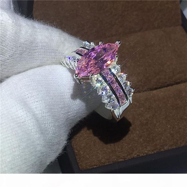 2017 новые ювелирные изделия маркиза cut 5ct pink diamonique cz 925 серебро обручальное кольцо обручальное кольцо для женщин, Slivery;golden
2017 новые ювелирные изделия маркиза cut 5ct pink diamonique cz 925 серебро обручальное кольцо обручальное кольцо для женщин, Slivery;golden
