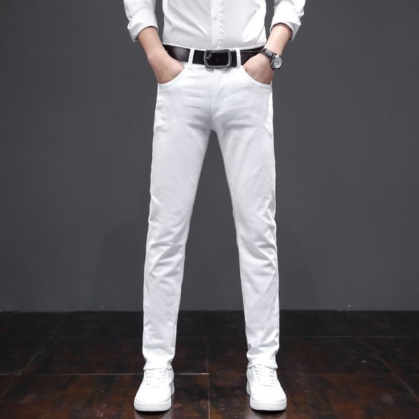fashion men skinny jeans business white stretch jeans men's trousers pencil pants teenagers pantalon hombre, Blue
fashion men skinny jeans business white stretch jeans men's trousers pencil pants teenagers pantalon hombre, Blue