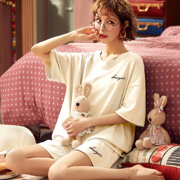 summer short-sleeved shorts girl's pullover pajamas korean-style simple contrast color women's pure cotton tracksuit, Black;red
summer short-sleeved shorts girl's pullover pajamas korean-style simple contrast color women's pure cotton tracksuit, Black;red