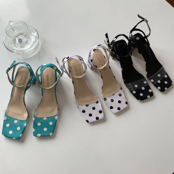 deat 2020 new summer fashion sandals back strap thick heel polka dot open toe all-match high-heeled shoes women se525, Black
deat 2020 new summer fashion sandals back strap thick heel polka dot open toe all-match high-heeled shoes women se525, Black