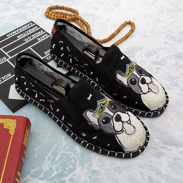 fashion comfortable men's flat shoes causal loafers shoes cute dog cartoon black embroidered slip on men zapatillas hombre
fashion comfortable men's flat shoes causal loafers shoes cute dog cartoon black embroidered slip on men zapatillas hombre
