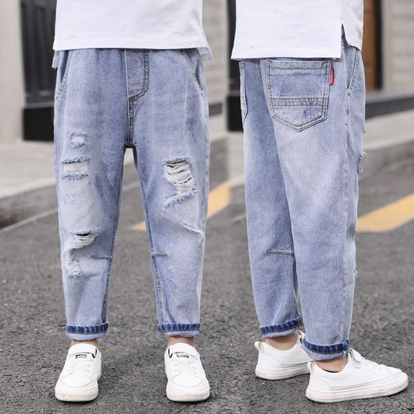 t4tpc boy's jeans 2020 autumn new trousers casual children's korean style fashionable pants medium and big children's loose c, Blue
t4tpc boy's jeans 2020 autumn new trousers casual children's korean style fashionable pants medium and big children's loose c, Blue