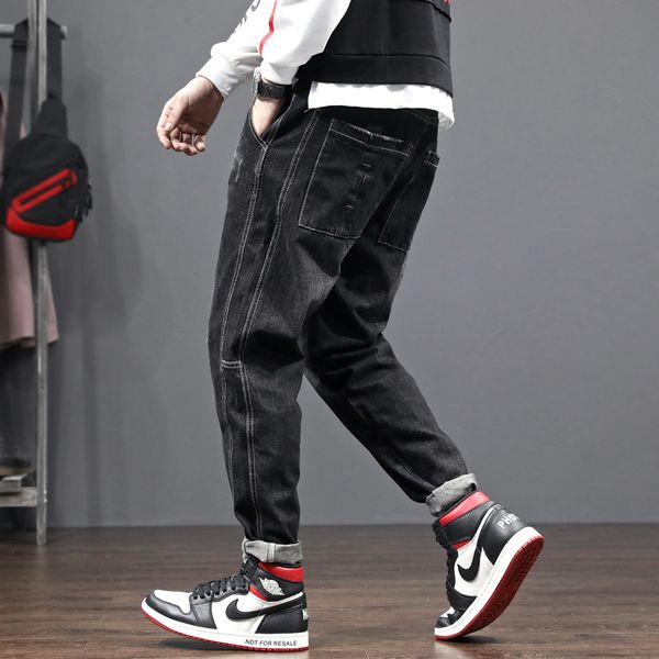 fashion streetwear men jeans loose fit black spliced designer harem pants wide leg trousers japanese vintage hip hop jeans men, Blue
fashion streetwear men jeans loose fit black spliced designer harem pants wide leg trousers japanese vintage hip hop jeans men, Blue