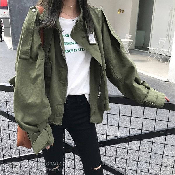 autumn clothing shortscoat shorts 2019 new tooling coat women's autumn korean style student short loose bfstyle jacket casual top, Black;brown
autumn clothing shortscoat shorts 2019 new tooling coat women's autumn korean style student short loose bfstyle jacket casual top, Black;brown