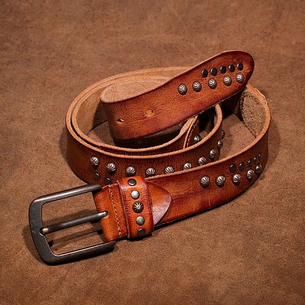 2020 new rivet layer cowhide pin buckle belt manual sewing men's belt belt, Black;brown
2020 new rivet layer cowhide pin buckle belt manual sewing men's belt belt, Black;brown