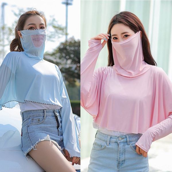new shawl women's outdoor cycling anti-ultraviolet neck protection bicycle protection sunscreen mask integrated sunscreen clothes, Blue;gray
new shawl women's outdoor cycling anti-ultraviolet neck protection bicycle protection sunscreen mask integrated sunscreen clothes, Blue;gray