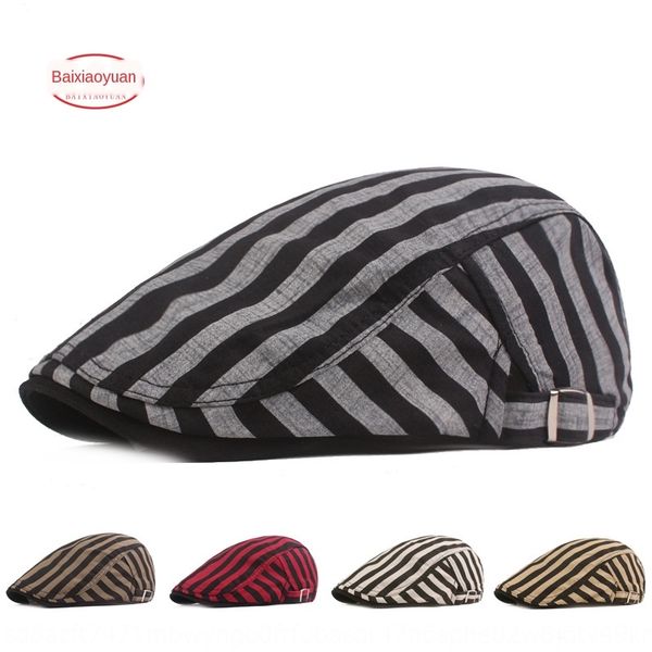 striped beret artistic youth beret sun sun cap men's and women's front cap thin sunshade hat korean hat, Blue;gray
striped beret artistic youth beret sun sun cap men's and women's front cap thin sunshade hat korean hat, Blue;gray