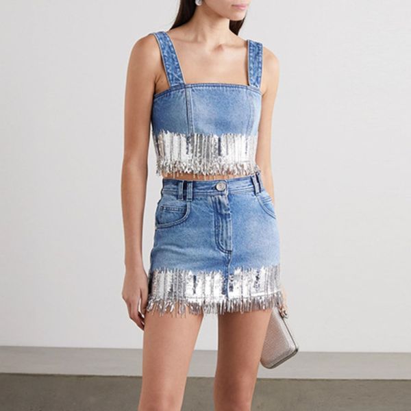 deat 2020 autumn new arrivals sleeveless sequins tassel blue denim tank mini skirt two piece set women mj864, White
deat 2020 autumn new arrivals sleeveless sequins tassel blue denim tank mini skirt two piece set women mj864, White