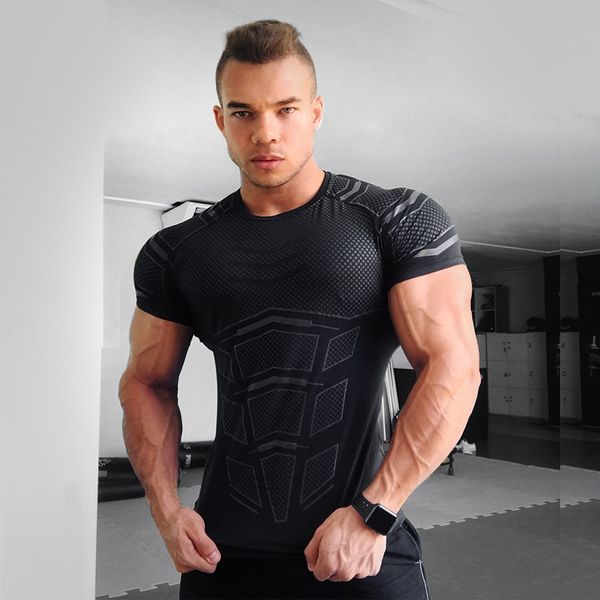 running jerseys summer quick-drying short-sleeved men's muscle fitness t-shirt training sports round neck mens gym shirt, Black;blue
running jerseys summer quick-drying short-sleeved men's muscle fitness t-shirt training sports round neck mens gym shirt, Black;blue