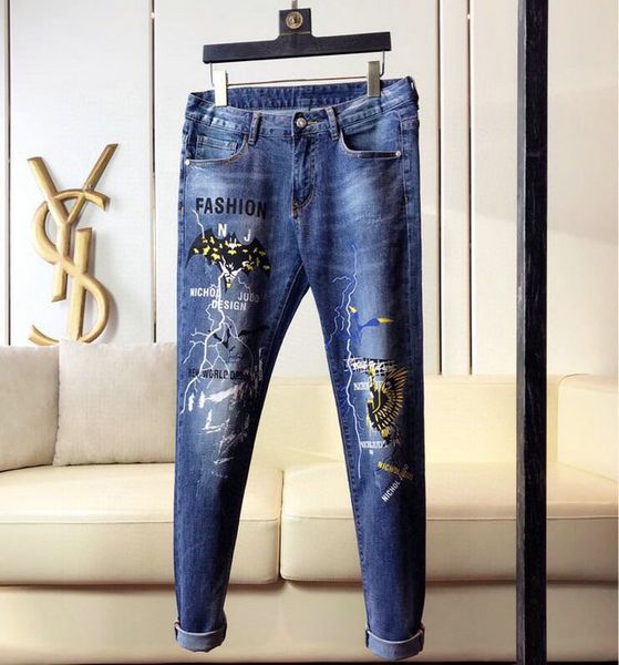 fashion mens ripped biker jeans leather patchwork slim fit black moto denim joggers for male distressed jeans pants ~~#sa122, Blue
fashion mens ripped biker jeans leather patchwork slim fit black moto denim joggers for male distressed jeans pants ~~#sa122, Blue