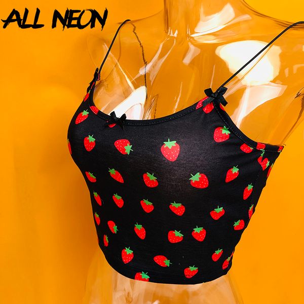 allneon kawaii pink cropped camis spaghetti strap strawberry print summer crop for women vintage sweet ladies tanks, White
allneon kawaii pink cropped camis spaghetti strap strawberry print summer crop for women vintage sweet ladies tanks, White