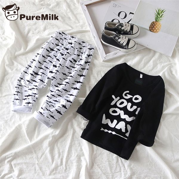 clothing sets puremilk born boys clothes 2pcs set letter printed baby cotton tshirt with casual pants, White
clothing sets puremilk born boys clothes 2pcs set letter printed baby cotton tshirt with casual pants, White