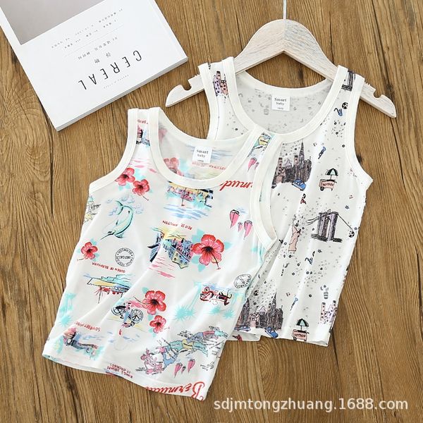 children's tencel full print boys and girls vestcomfortable breathable vest for children modal vest for children, Blue
children's tencel full print boys and girls vestcomfortable breathable vest for children modal vest for children, Blue