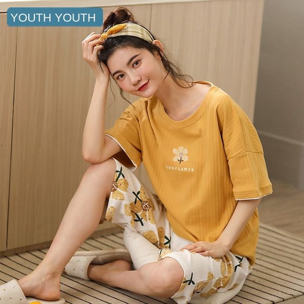 zwfi3 cotton short-sleeved pajamas women's summer korean style clothes home furnishing clothing fashion simple capri pants women's, Blue;red
zwfi3 cotton short-sleeved pajamas women's summer korean style clothes home furnishing clothing fashion simple capri pants women's, Blue;red