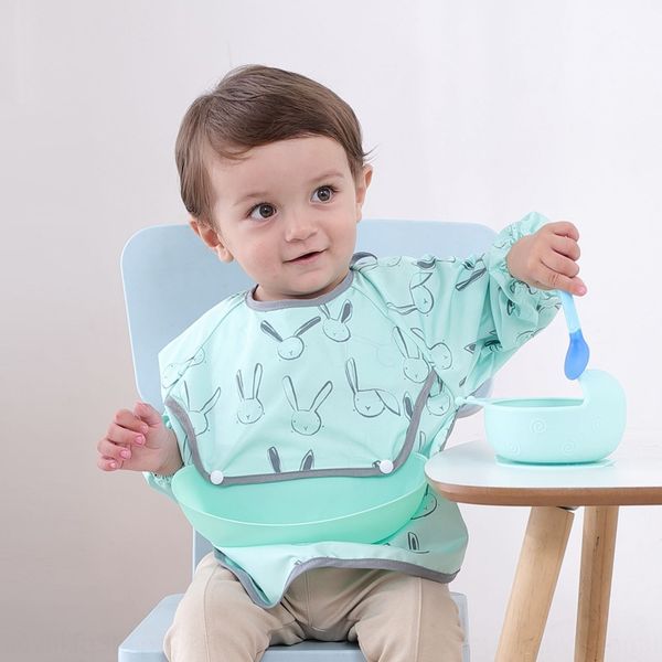 dining silicone silicone bib bib set waterproof dirty overcoat baby bellyband no long sleeve apron thin baby supplies 
dining silicone silicone bib bib set waterproof dirty overcoat baby bellyband no long sleeve apron thin baby supplies